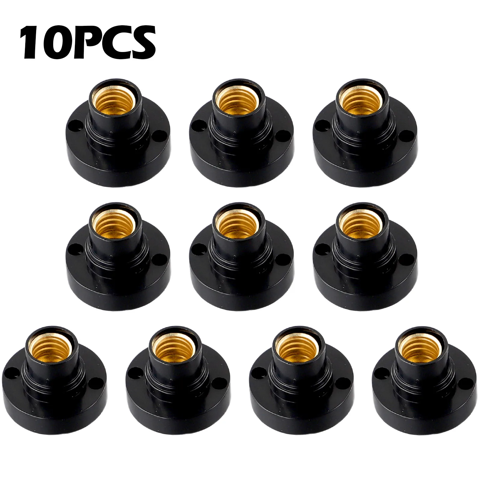 10Pcs E14 Light Bulb Holder Base Fitting Screw Cap LED Light Socket White Lamp Fixing Adapter Converter 100-230V