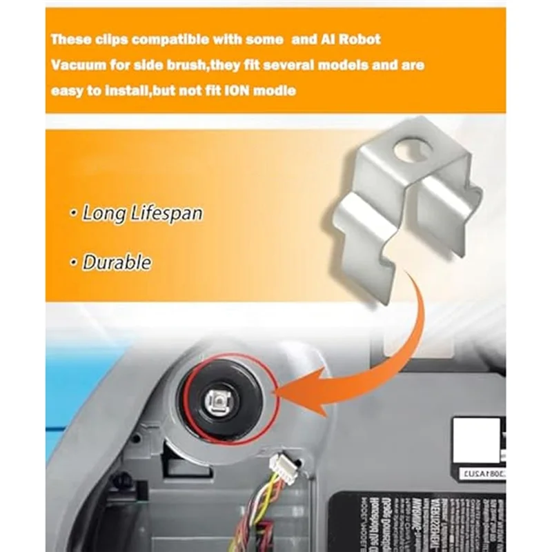 

ABMH-3Pcs Mounting Clip For Shark IQ And AI AV2501S Robot Vacuum And Other Modles Side Brush Replacement Parts,6Pcs