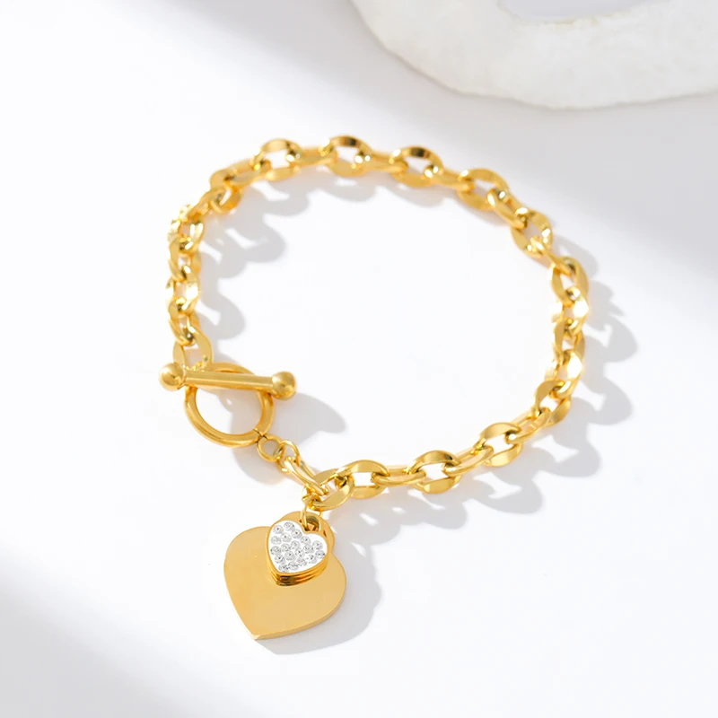 EILIECK 316L Edelstahl Herz-Liebesanhänger Halskette für Damen, trendige Gold- und Silberfarbe, wasserdichte Halskette, Schmuckgeschenk – Detail 18