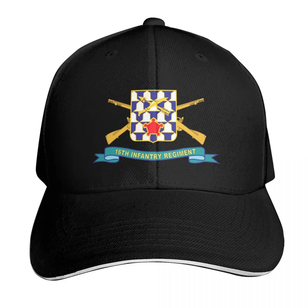 Army - 16th Infantry Regiment - DUI w Br - Ribbon X 300 Baseball Cap Men Women Casual Summer Sport Sun Cap