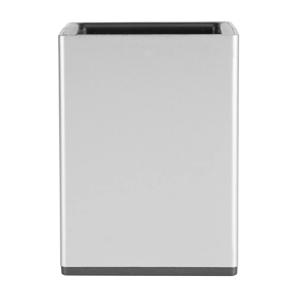 Multi-Function Pen Holder Alarm Clock Digital Display LCD Screen Display Digital Alarm Clock Silver Temperature Display