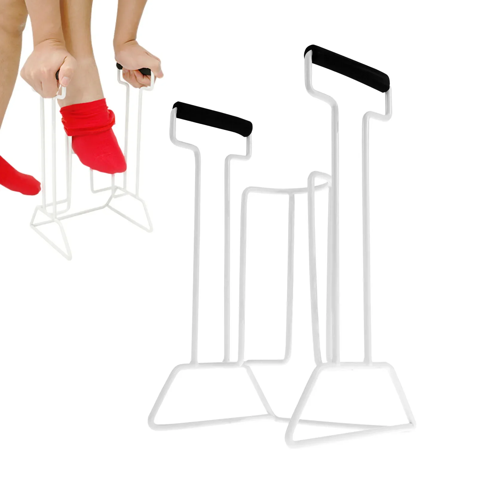 Herramienta de ayuda para existencias, ayuda para calcetines grandes de compresión, ayuda para donear fácil de usar, asistencia para medias grandes para hombres mayores/mujeres