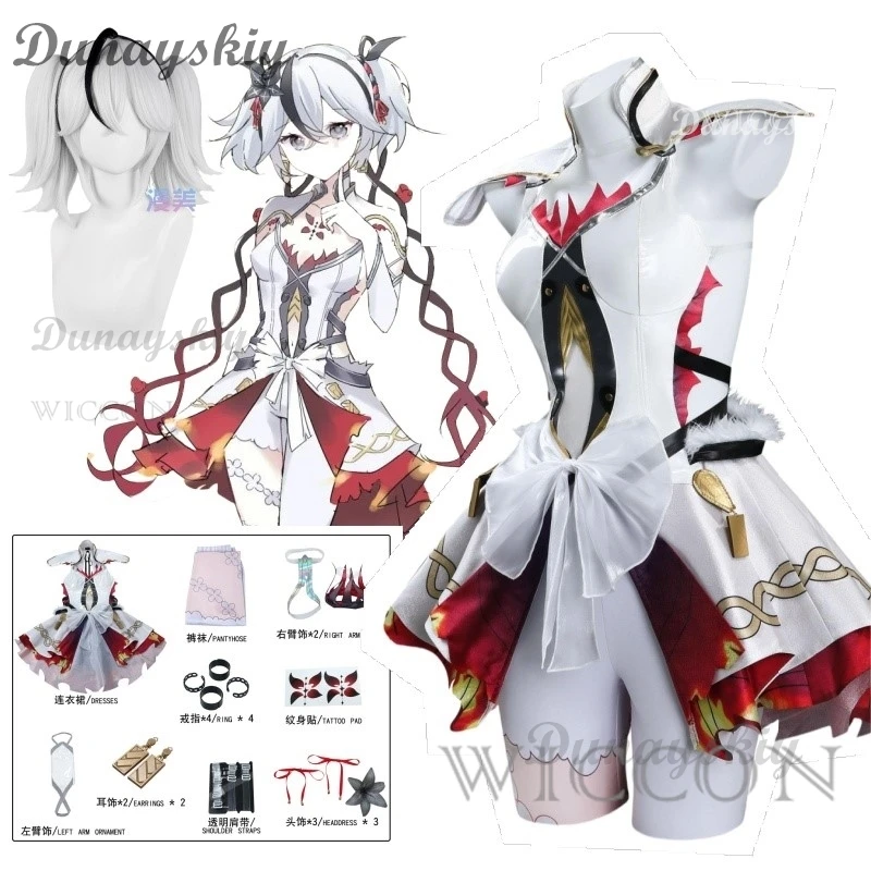 Gioco Wuthering Waves Chun Costume Cosplay Fashion Sweet Uniform Dress Set completo con Prop Halloween Party gioco di ruolo abbigliamento XXXL