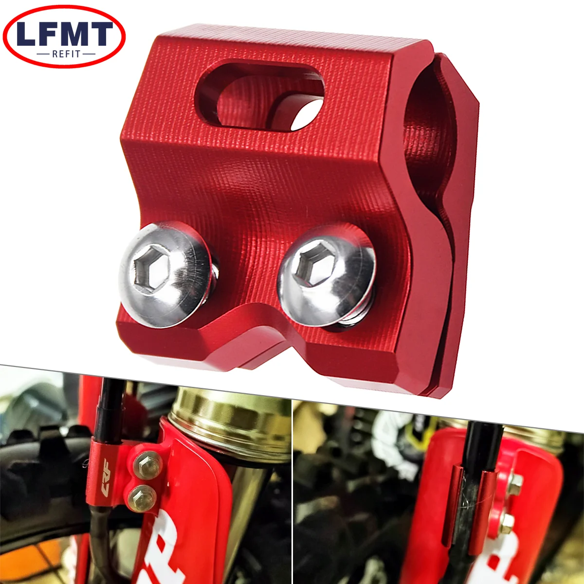 Abrazadera de manguera de freno delantero CNC para motocicleta, soporte de línea para HONDA CRF 125 150 250 300 450 R X RX L para Yamaha YZ 65 85 125 250 450 WR