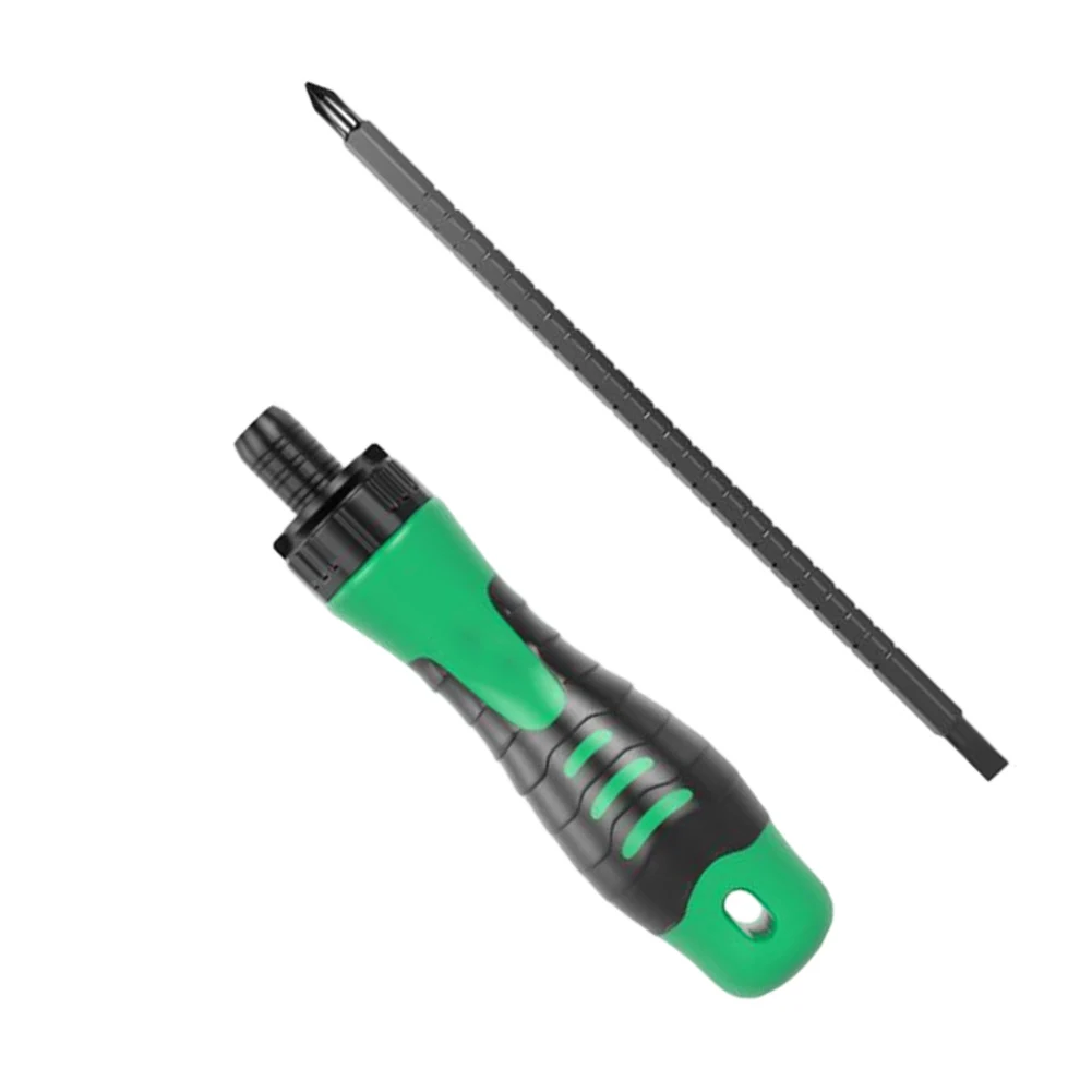 1pc Multipurpose Adjustable Length Telescopic Screwdriver Magnetic Cross Head For DIY Household Repairs