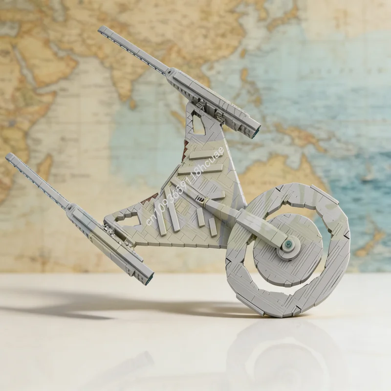 

744 детали MOC «Космический корабль USS Discovery», конструктор, архитектурная модель, развивающая игрушка, подарок на Рождество, обучающий конструктор