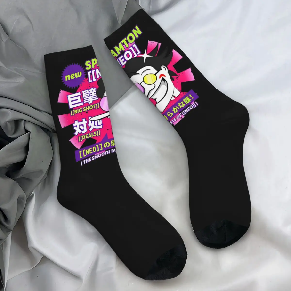 Deltarune Spamton Undertale Socks Gothic Stockings Couple Soft Breathable Outdoor Socks Autumn Design Anti Slip Socks