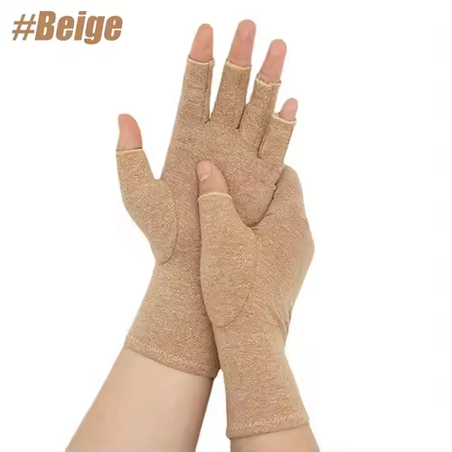 GOMOREON 1Pair Arthritis Gloves Women Men, Carpal Tunnel, Rheumatiod, Tendonitis, Fingerless Hand Thumb Compression Gloves - Image 8