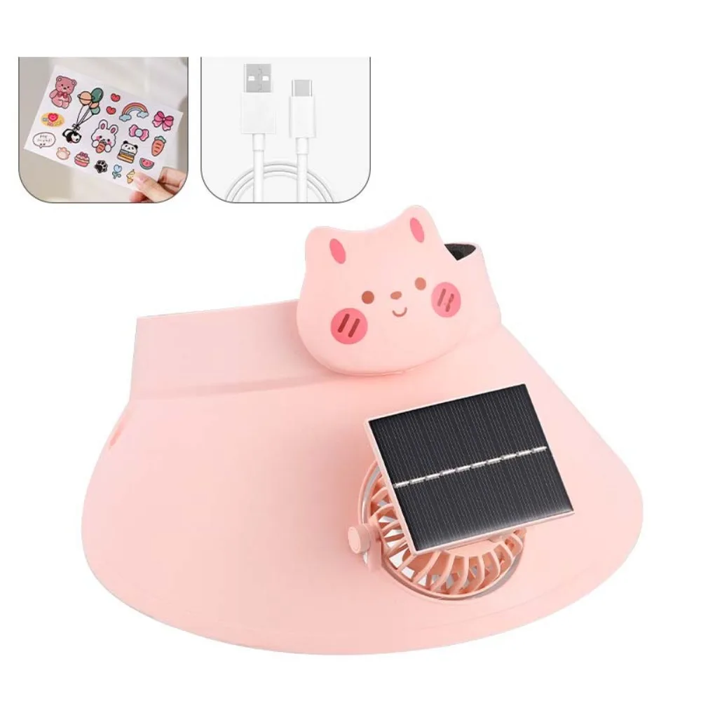 

Breathable Summer Fan Sunhat Sun Protection Strong Wind Solar Powered Fan Hat Wide Brim USB / Solar Powered Sun Visor Hat Sport