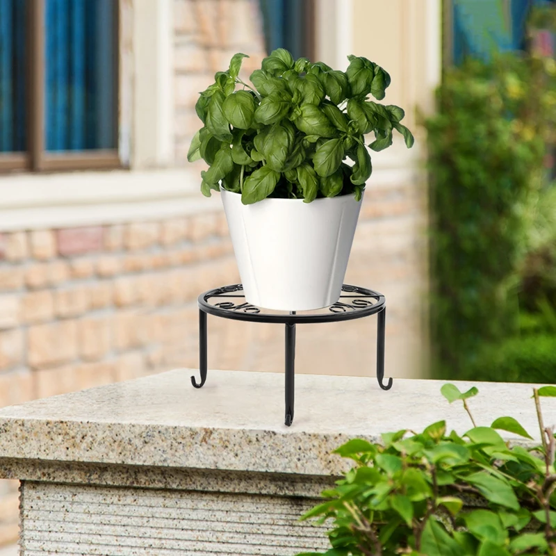 4 Pieces Of Plant Stand Indoor And Outdoor Metal Rust-Proof Plant Stand, Classic Flower Pot Stand