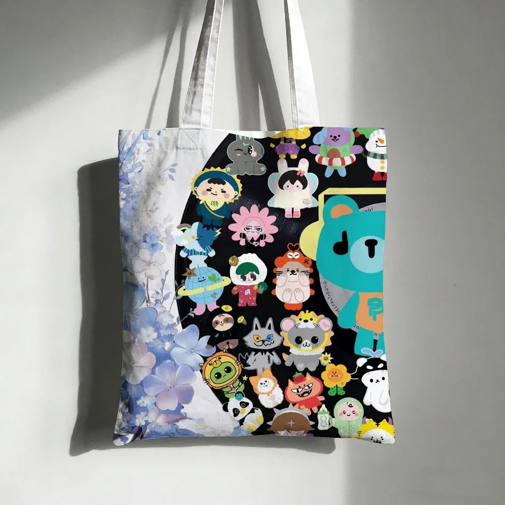 Thai Celebrity Idol GMM High Appearance Cute Commuting School Buying Groceries Canvas Sail Storage Bags Large Capacity Handbags
