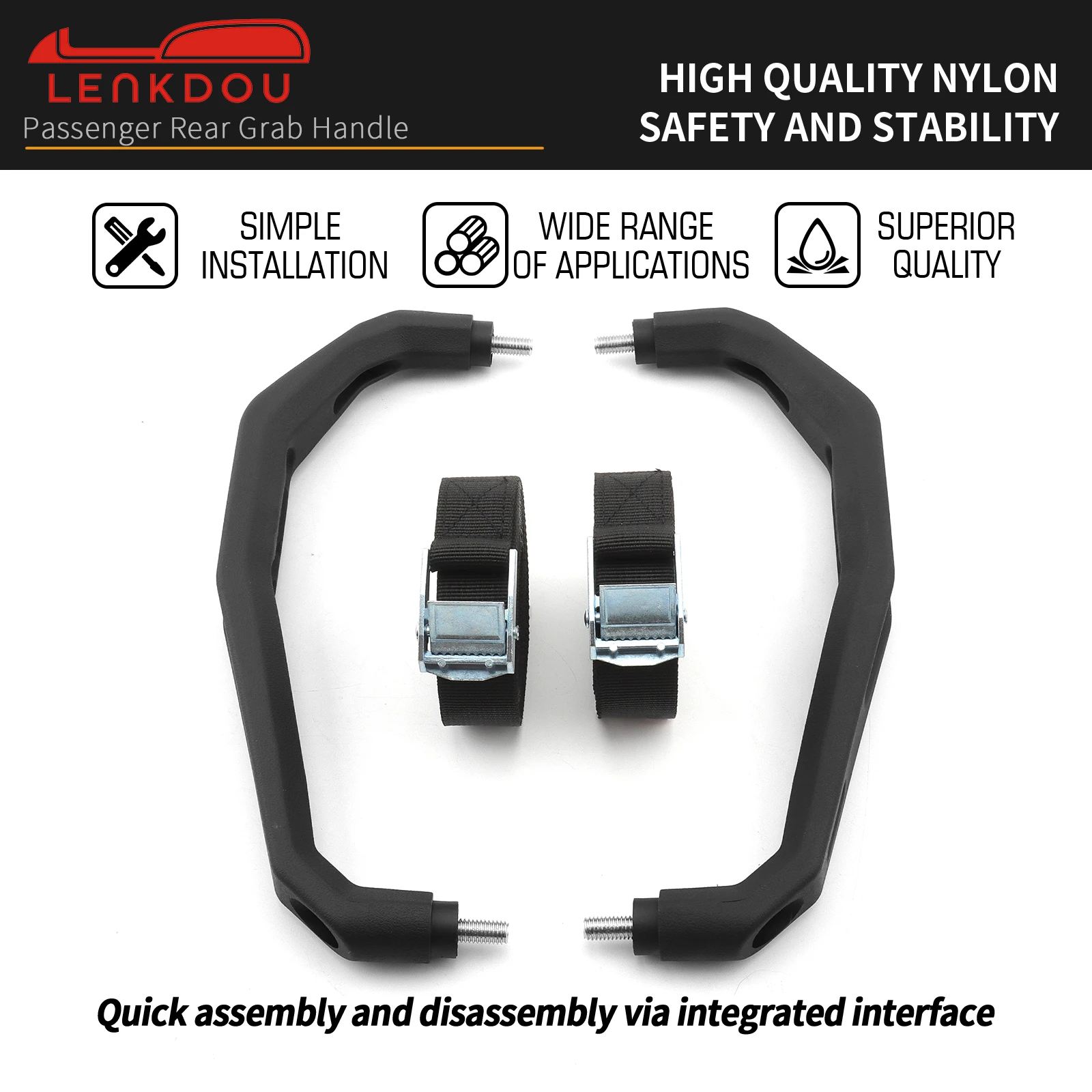 Motorcycle Passenger Rear Grab Handle Seat Hand Bar Rail For Yamaha Tenere700 Tenere XTZ 700 2019-2023 Moto Accessories Nylon