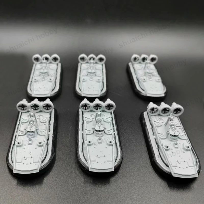 1PC 1/700 Scale Air Cushion Landing Craft Static Model Simulation Transport Ship Length 8cm Width 3.6cm for DIY Assembly Display