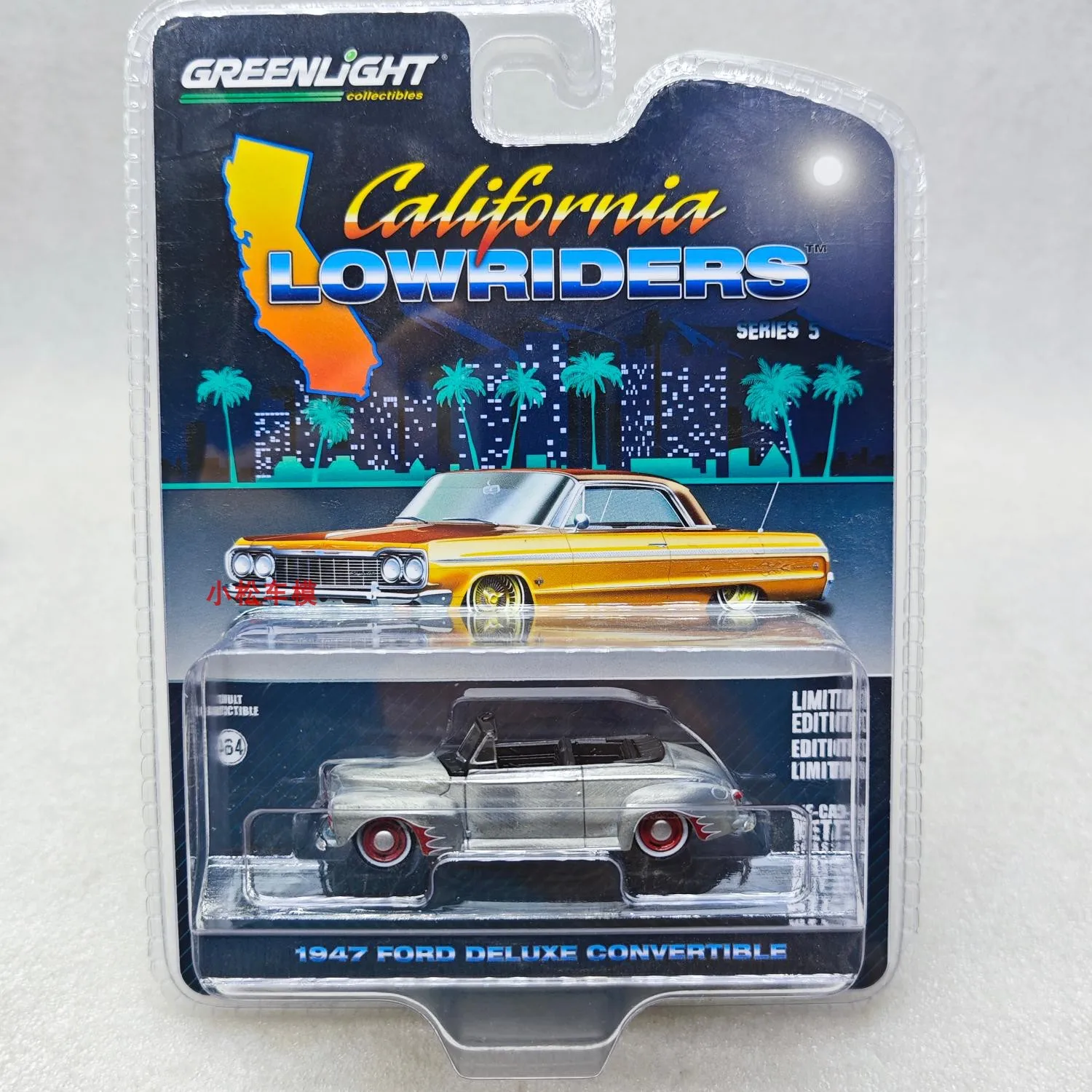 

Green Light 1:64 California Low Slung Series 5-1947 Ford Luxury Convertible - Clear PaintCar Model Collectibles Hobbies Toys Gif