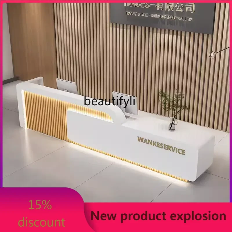 

zzGSimple Modern Company Hotel Hall Reception Table Reception Beauty Salon Bar Cashier Desk Paint Office
