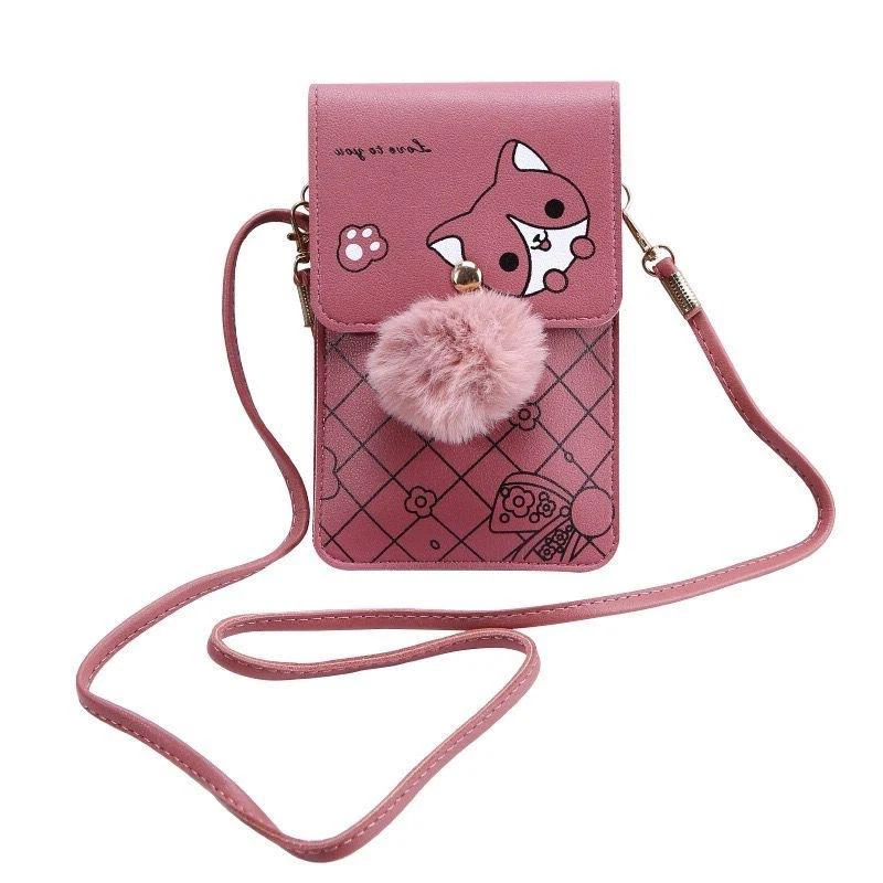 Bolsa de ombro tiracolo menina, mini bolsa para telefone, elegante e casual, nova