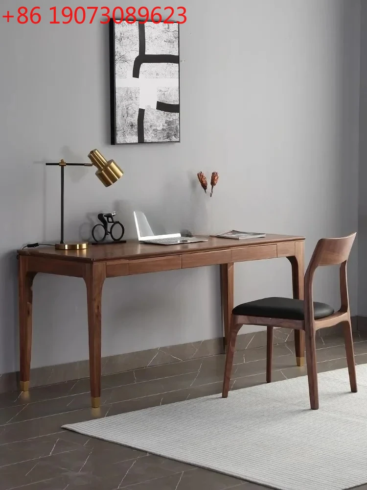 

Деревянный письменный стол из вишневого дерева, простой скандинавский кабинет