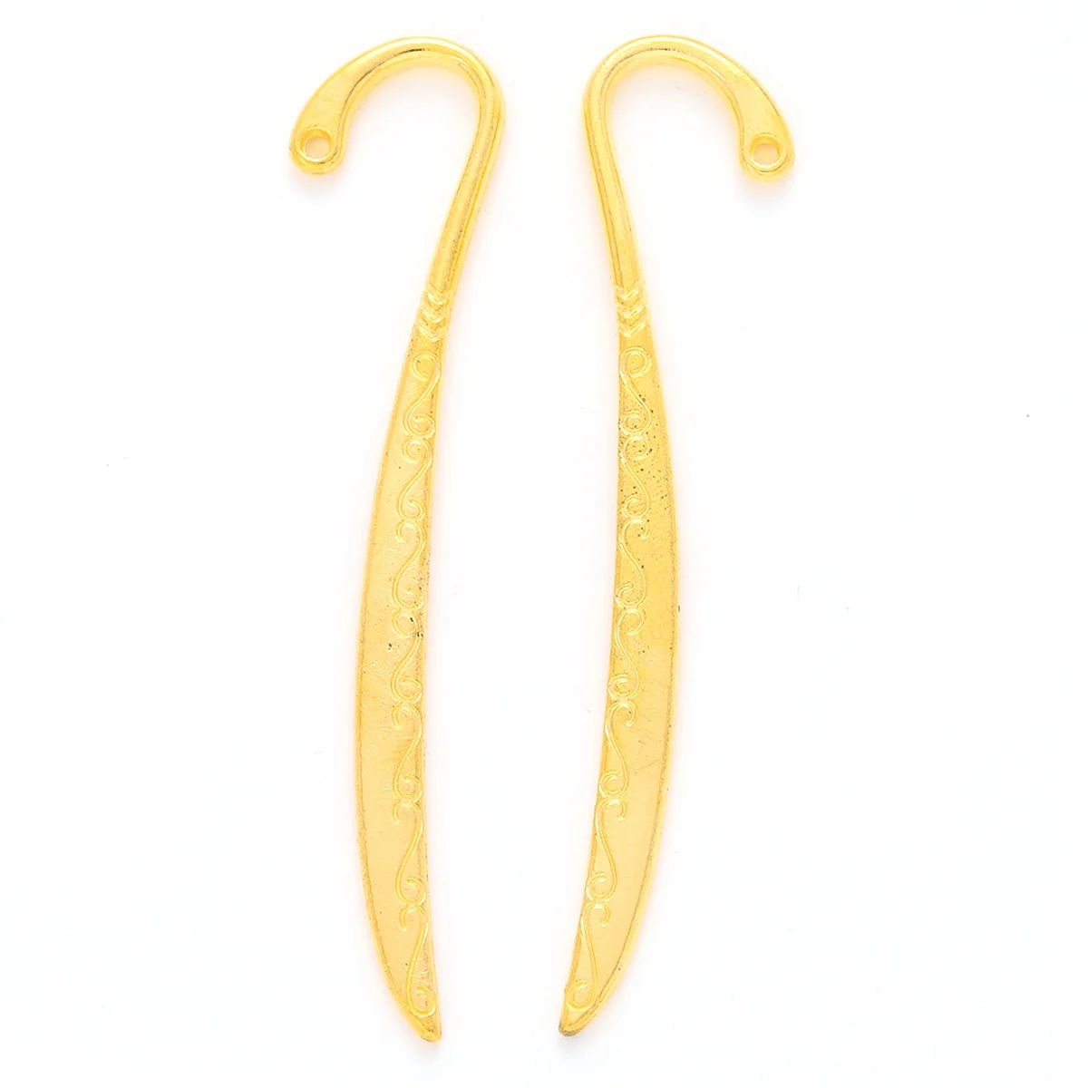 Breite Metall-Lesezeichen „Lucky Wave“ – Marque de Page in KC Gold, Kupfer, Bronze, Silber – Schmuck-DIY-Zubehör 82x16x2mm – Detail 5