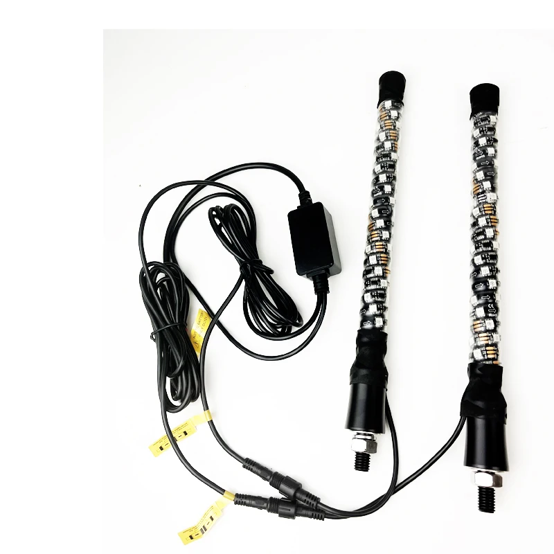 

1/2 шт. 30 см/1 фута RGB светодиодные фонари приложение + пульт дистанционного управления синхронизация музыки спиральные эффекты погони для UTV ATV SXS внедорожных грузовиков