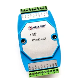 Technologie d'entrée analogique, communications RTU, RS485, MODBUS, WP3082ADAM, 8AI, 0-20MA, 4-20MA