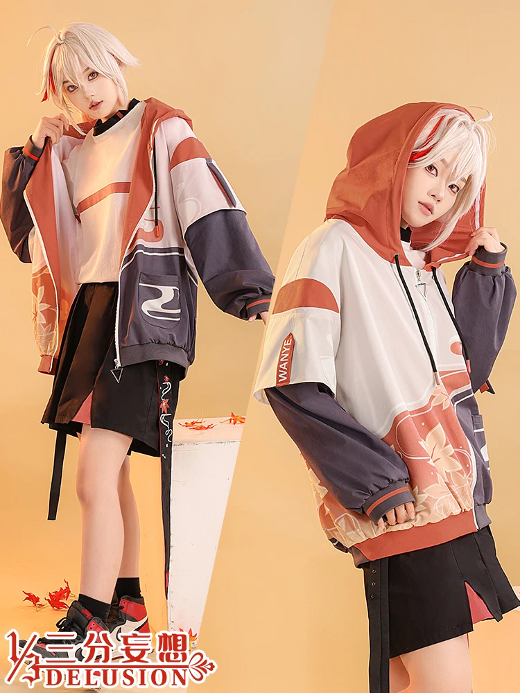 

Rose Kaedehara Kazuha Daily Coat Game Genshin Impact Cosplay Costume Anime Men Fashion Windbreaker Role Play Clothes Sizes S-XL