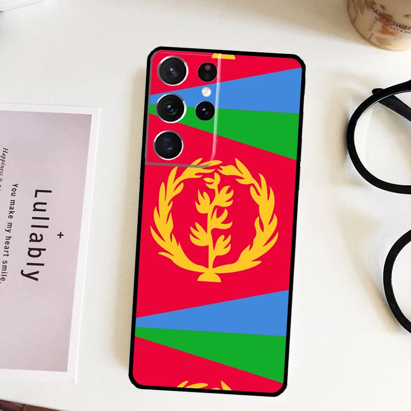 Eritrea Flag Case For Samsung Galaxy S23 S22 Ultra S8 S9 S10 Plus Note 10 20 Ultra S21 S20 FE Phone Shell