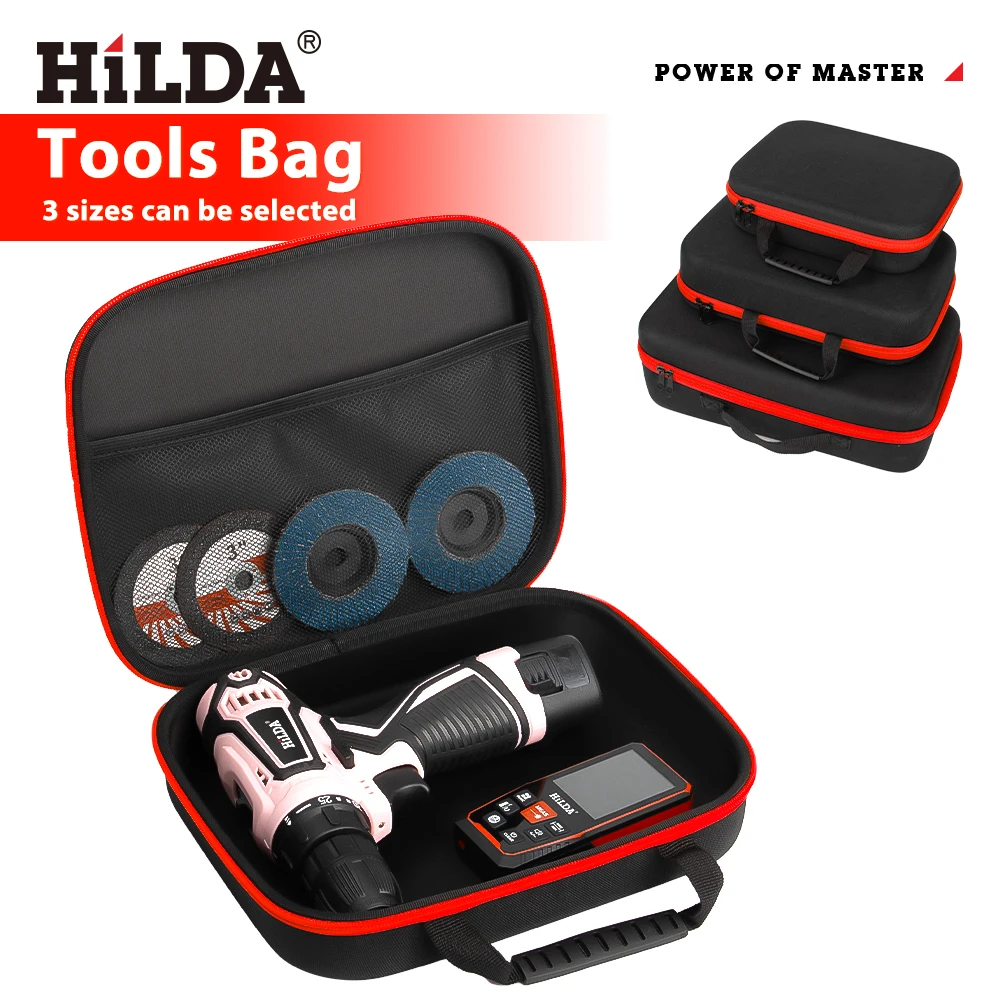 HILDA Werkzeugtasche mit großem Fassungsvermögen, 3 Größen, erhältlich mit roten Kanten, wasserdichte Werkzeugtaschen, Elektriker-Hardware-Werkzeugtasche – Detail 7