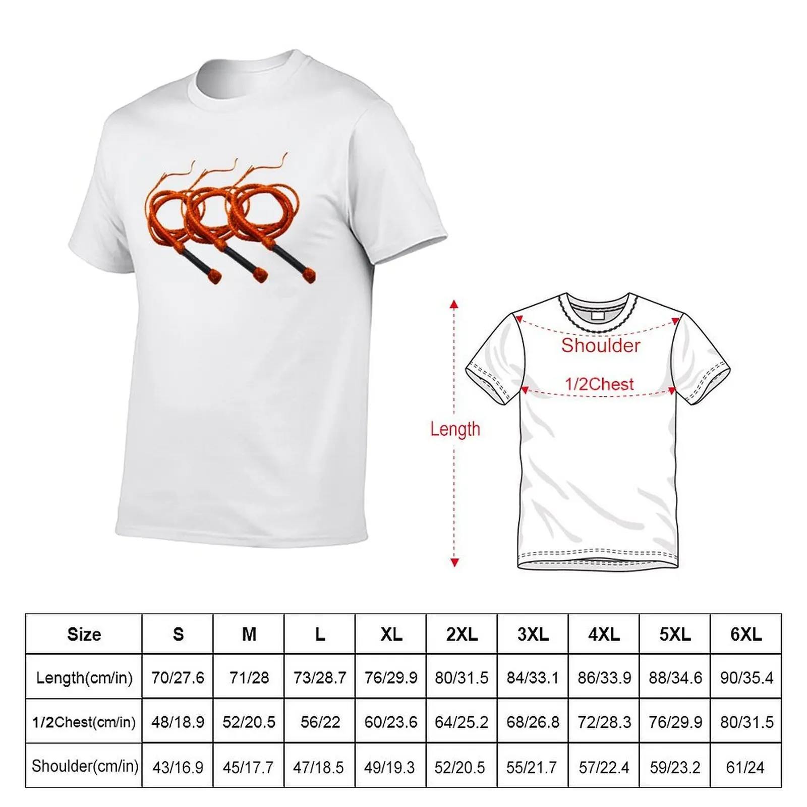 Three Orange Whips T-Shirt t shirts for man cotton soft man t shirt luxury T-Shirt