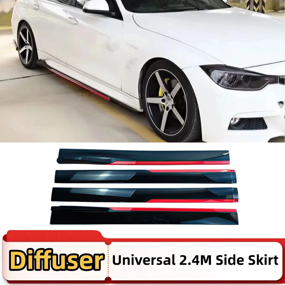 Kit de Carrocería Universal para Automóvil, Alerón Lateral, Divisor de Parachoques, Pieza Exterior, Kit de Carrocería Ancha, Accesorios de Estilo Tuning, Decoración de 4 Piezas