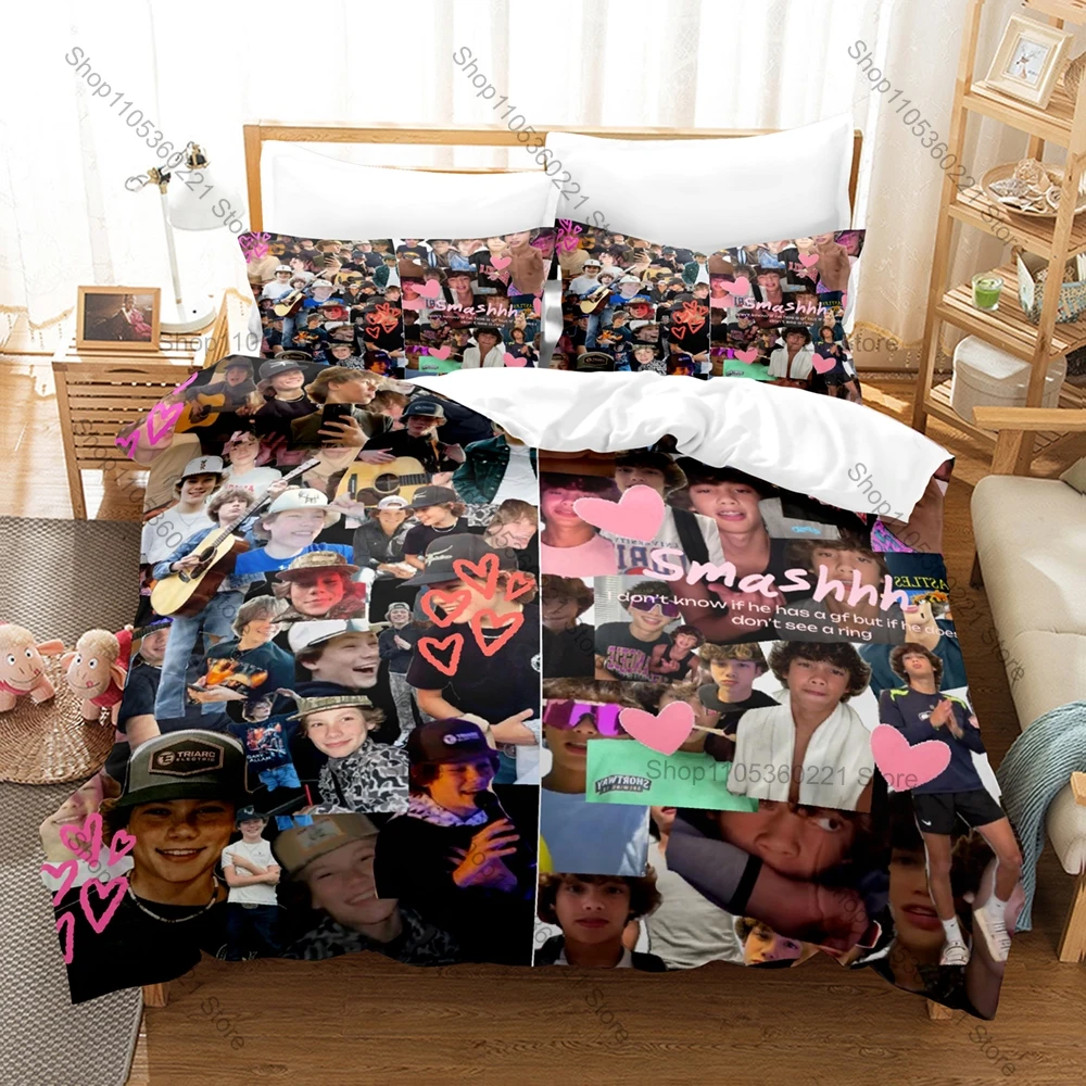Maddox Batson Duvet Cover + 2 Pillowcases, Country Pop Singer First Dance Album Print Bedding Set Soft Fabric for Music Fans