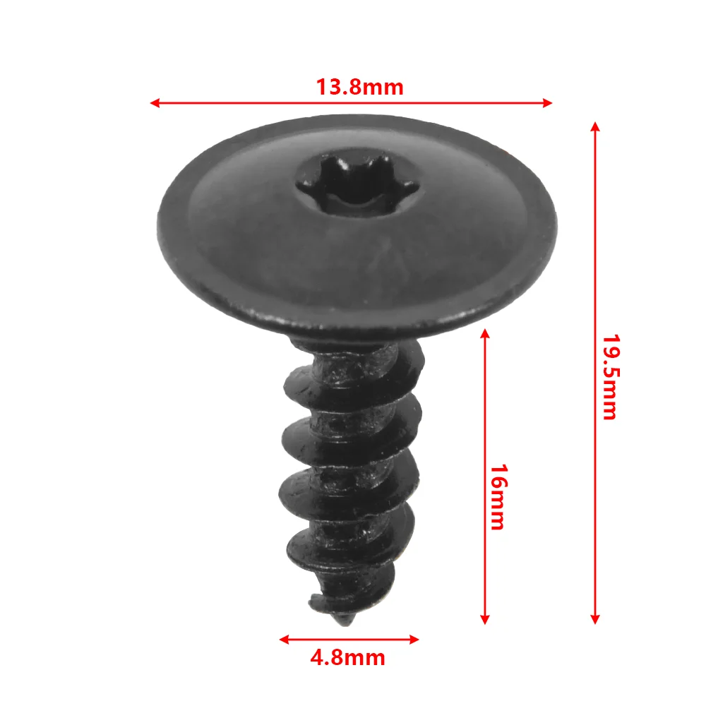 10Pcs High-End Engine Cover Undertray Splashguard Wheel Arch Torx Screw for VW Audi 5x16mm Clips