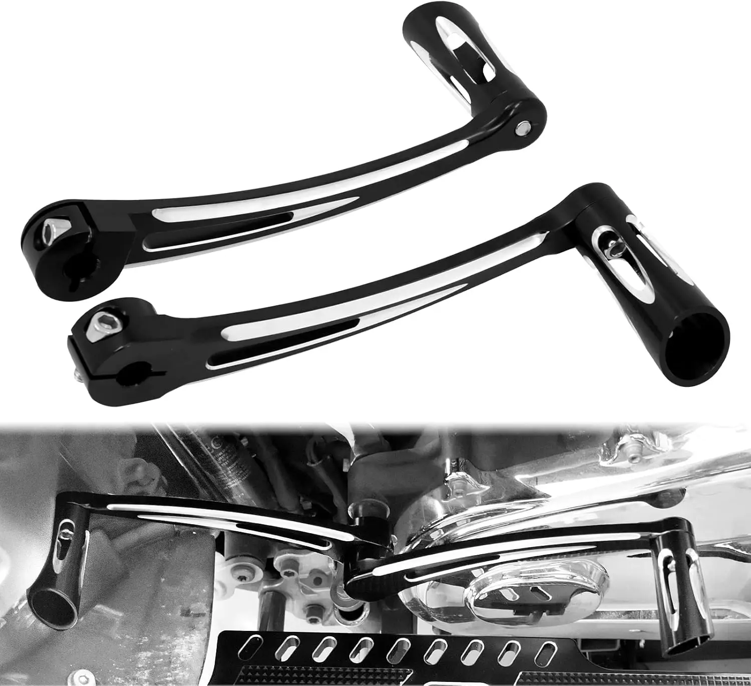 Motorcycle Handle Shift Lever Brake Arm Pedal For Harley 1986–2017 FL Softail 1988–2025 Touring Models including Road King