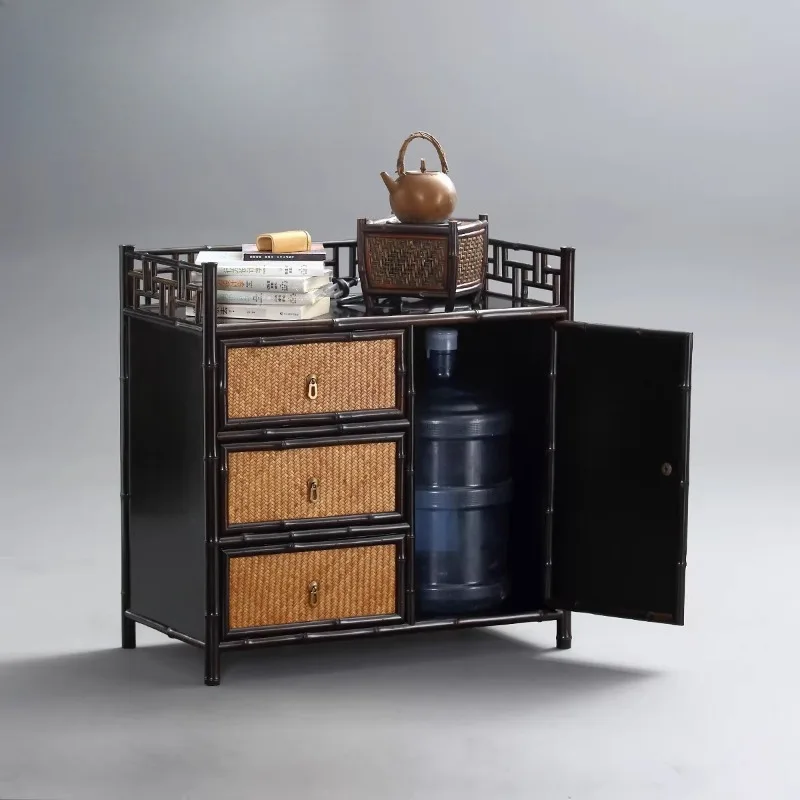 Tea cabinet, tea cabinet rack, tea set, Pu'er storage display, Bogu rack can hold buckets