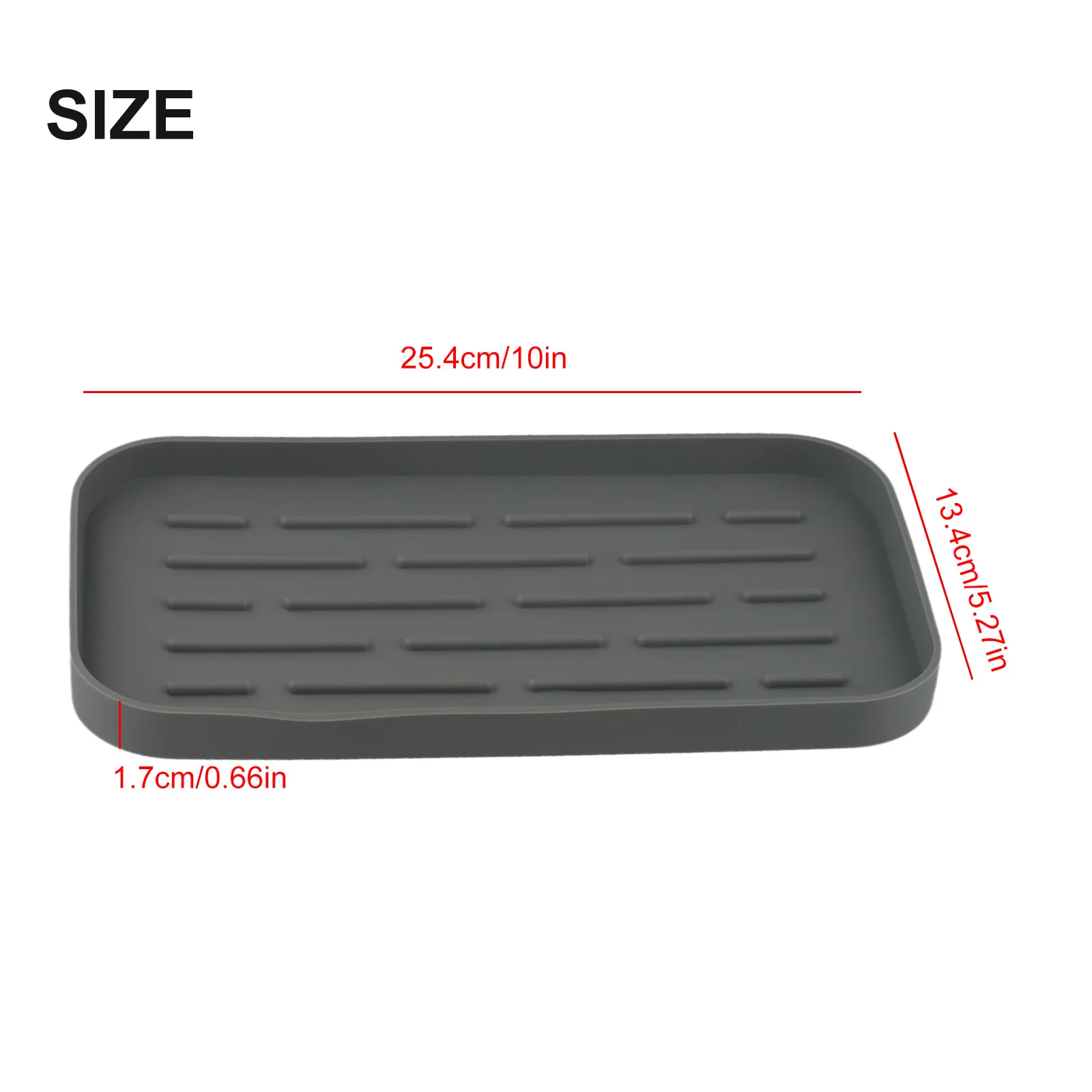 Flexible Silicone Drain Tray Kitchen Sink Organizer Specifications Flexible Features Convenient Sink Protection