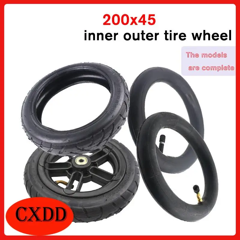 200x45 Innenreifen Außenreifen 6mm 8mm 10mm Innenloch 8 Zoll Rad für Kinderwagen Elektroroller Zubehör