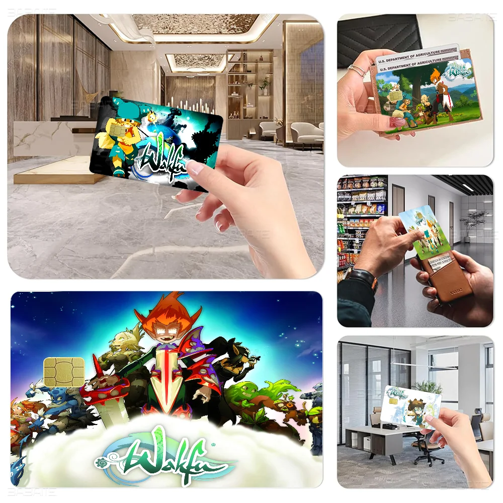 W-Wakfu Game Various Anime Bank Credit Cards Bus Pass Stickers Cool Decoration Waterproof Stickers Collection Toys Gifts