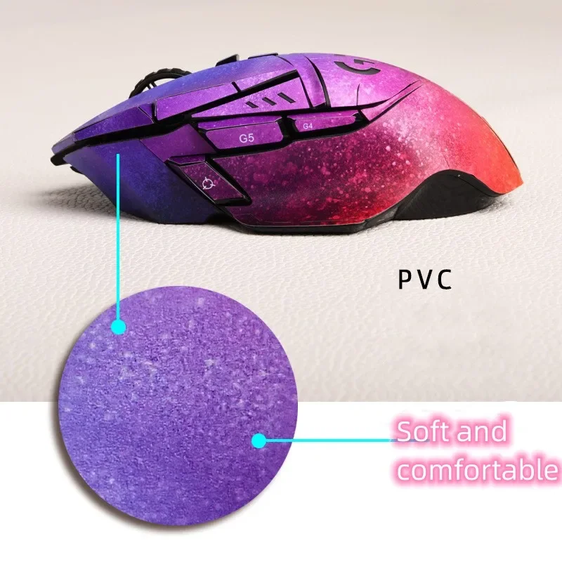 Mouse Stickers Anti-skid Lizard Skin Sweat Absorbent Handmade Stickers For Logitech G502 Gamer Mouse