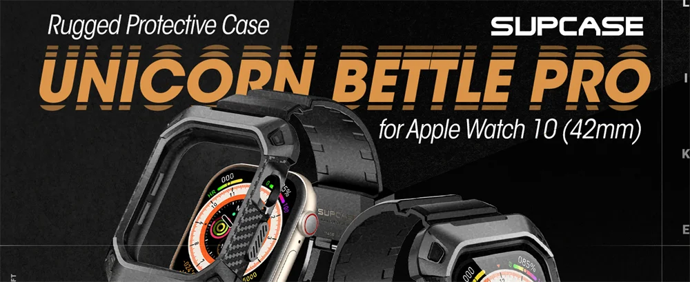 For Apple Watch 11/10 Case 42mm SUPCASE UB Pro Robuste, kratzfeste, robuste Abdeckung mit verstellbarem Armband Uhrenarmband – Detail 1