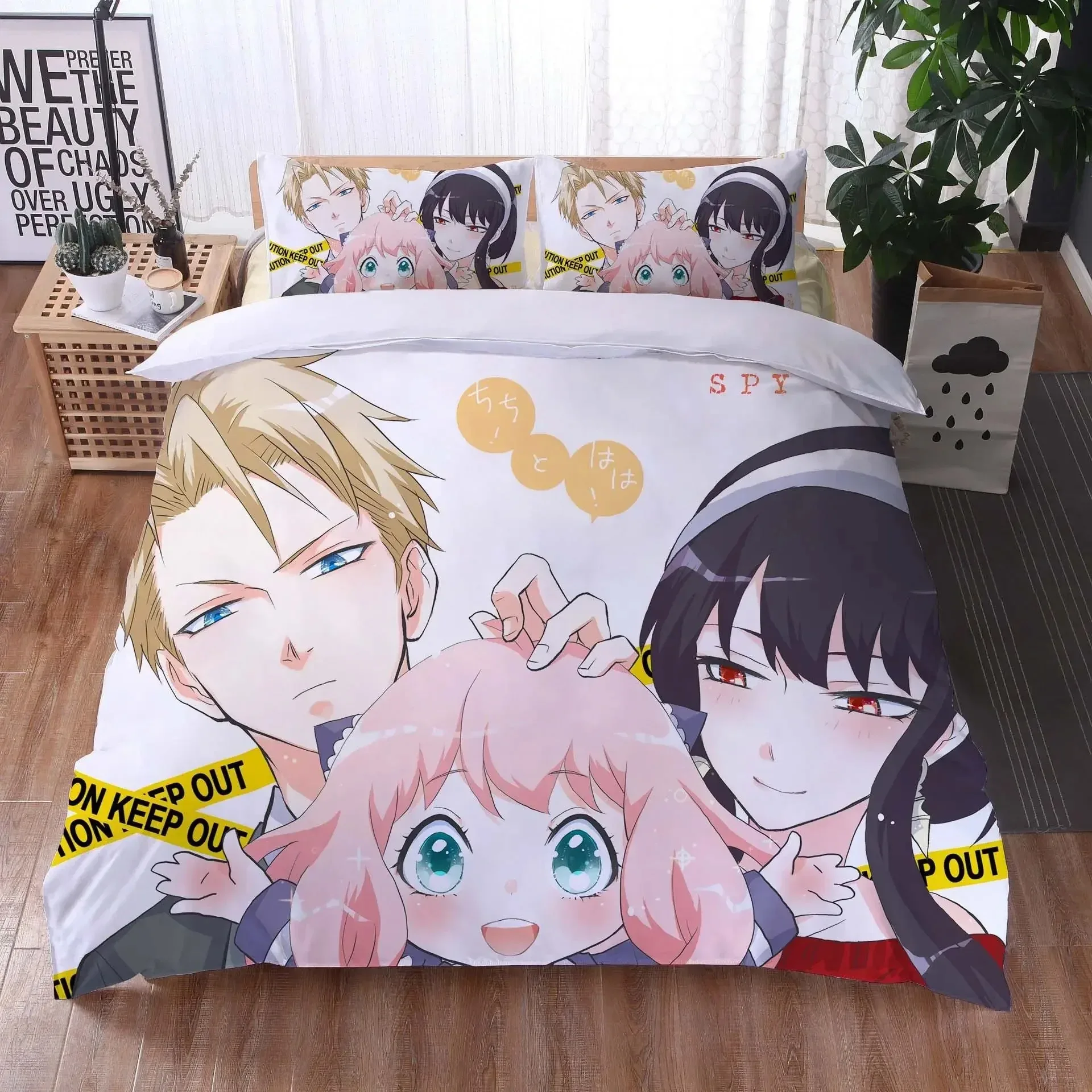 Anime Spy Family Anya Bedding Set 3D Printed Suitable for Bedroom Duvet Cover Set With Pillowcases Kids Home Textile