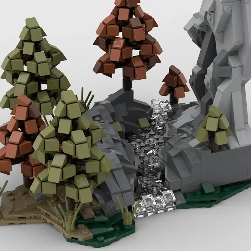 Anillos modelo de película Moc, bloques de construcción, tecnología de paisaje de roca de río, bloques modulares, regalos, juguetes de Navidad, conjuntos DIY de montaje