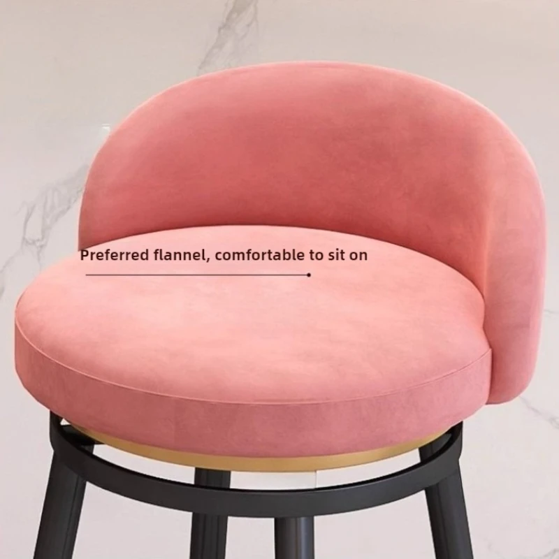 Tabouret de bar pivotant avec dossier, tabouret de comptoir moderne, hauteur 360 ° Base métallique antidérapante rotative pour bar à domicile/salon/zone de réception