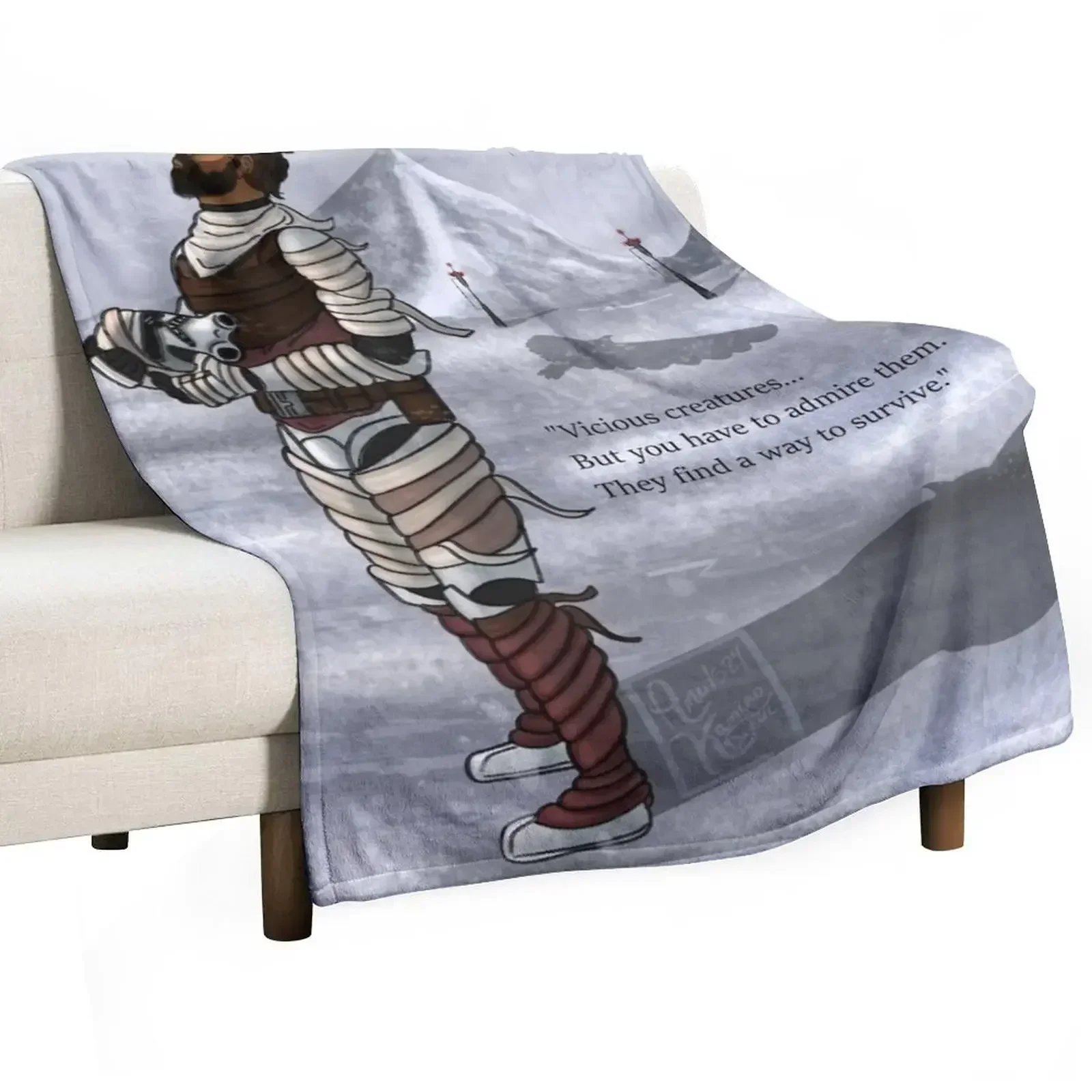 Survive Throw Blanket Decoratives Single Cute Plaid valentine gift ideas Plaid on the sofa Blankets For Bed Blankets