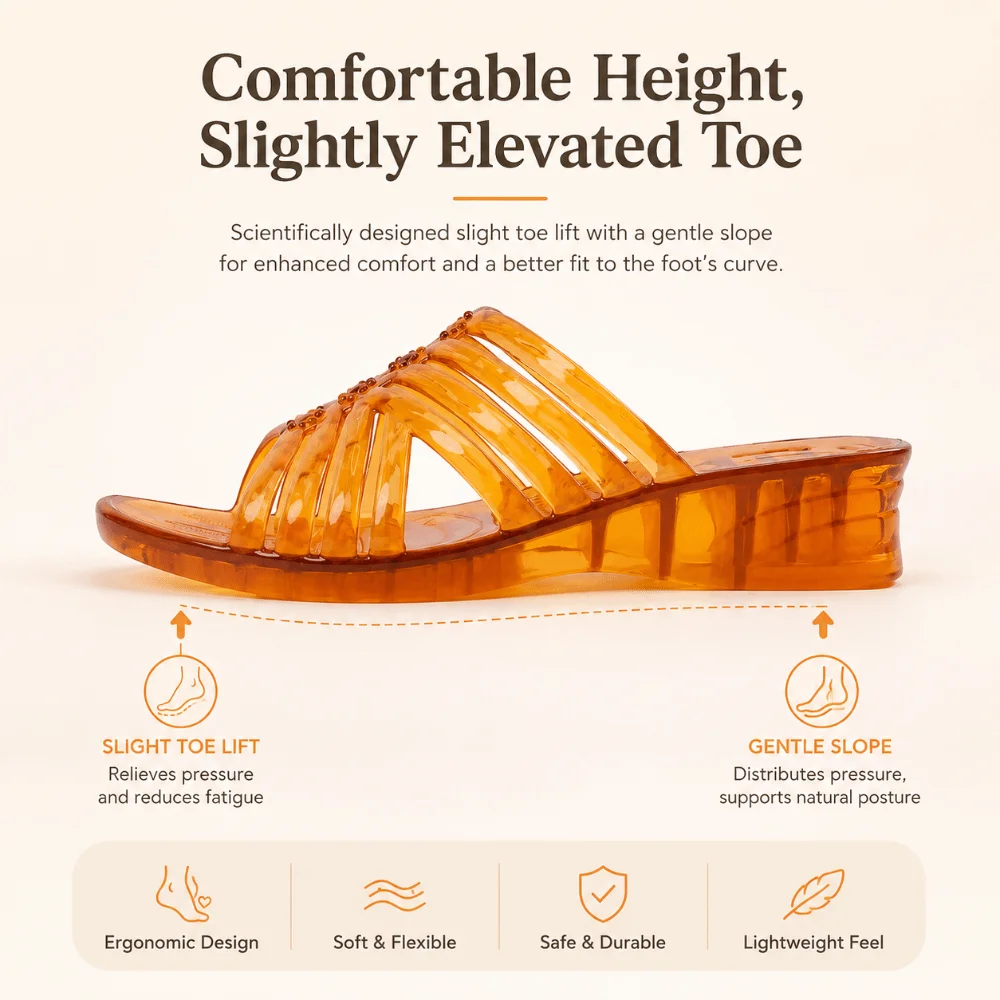 New Transparent Crystal Sandals PVC Anti-slip Women Slippers Convenient Comfortable Home Slippers Everyday Wear
