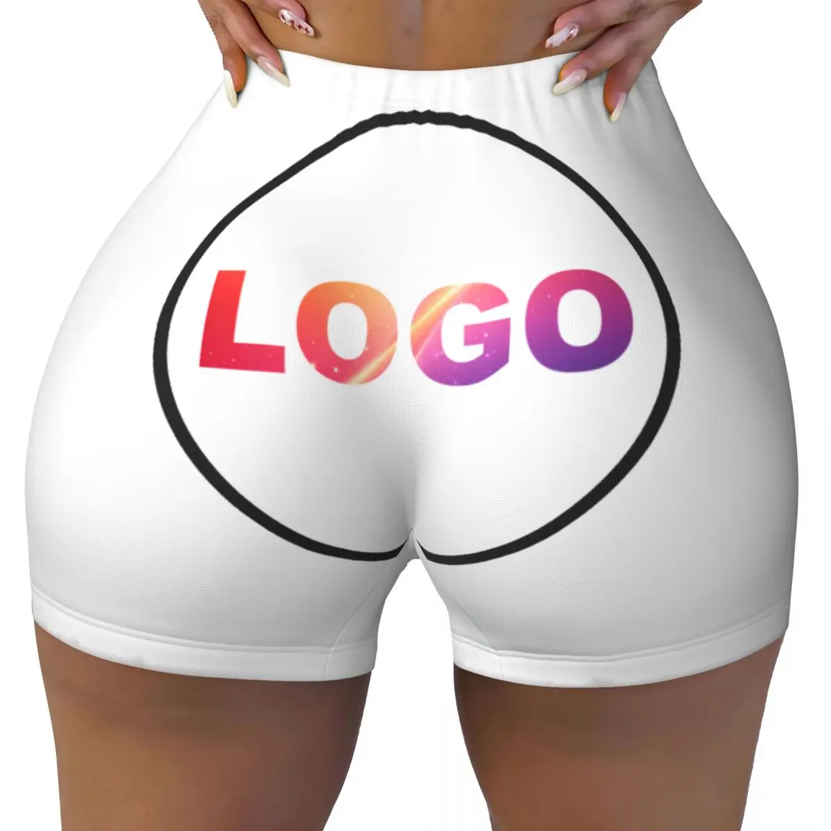 Custom Personalized Custom Your Design Here Workout Shorts for Women Customized Photo Logo   Gym Volleyball Biker Yoga Shorts