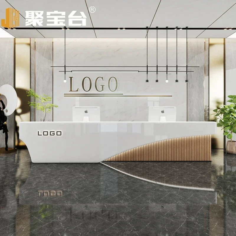 

Bureau Reception Help Desk Luxury Furniture Office Aesthetic Modern Salon Counter Customer Center Hairdressing Shop Service Bar