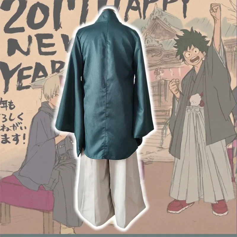 Anime My Hero Academia Cosplay Midoriya Izuku Kimono Full Set