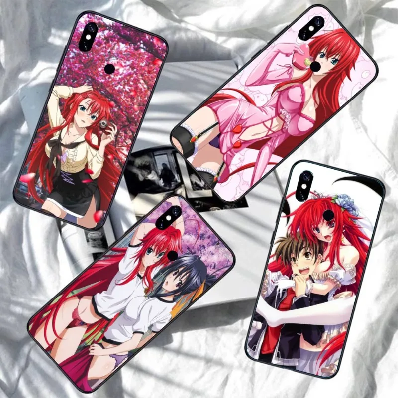 High School DxD Sexy Rias Phone Case For Xiaomi Redmi Note 11 10 9T 8 7 Pro 9 9A 9C 8 Soft Black Cover