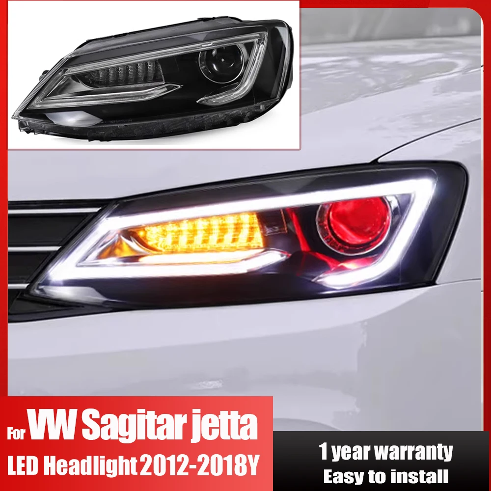 

Стайлинг автомобиля для VW фары для Volkswagen Jetta Sagitar фары 2012-2018 лампы головного света Проектирование светодиодный Drl Hid Bi Xenon автомобильные аксессуары