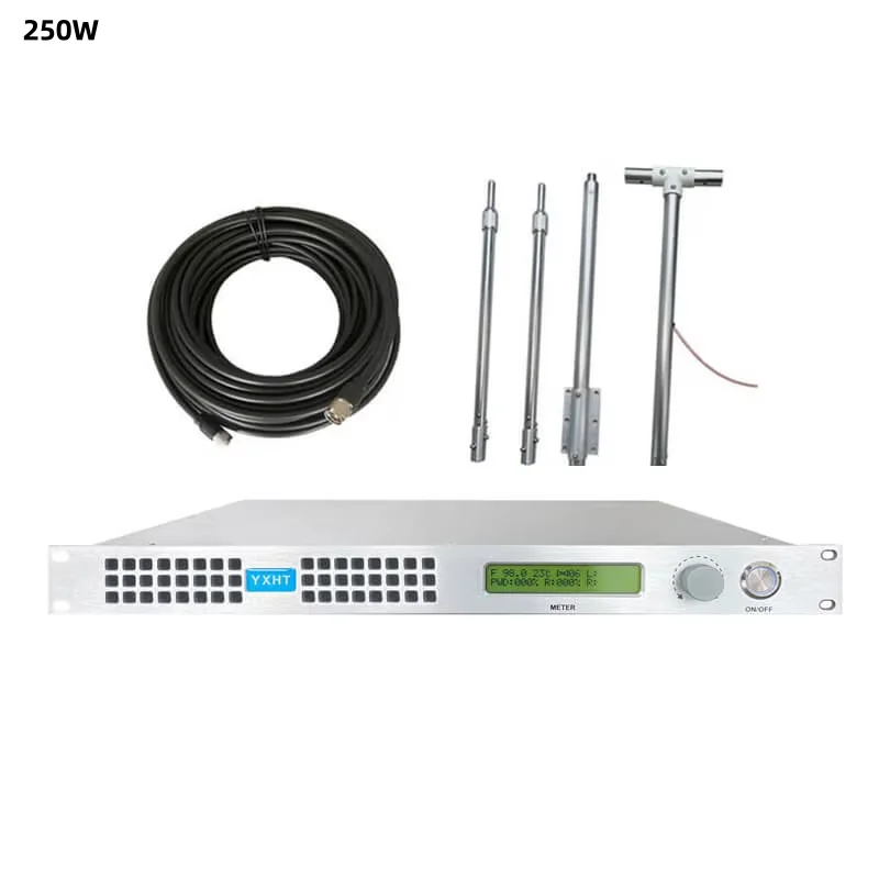 

YXHT-1, 250W FM Transmitter +Antenna + Cable For Radio Station