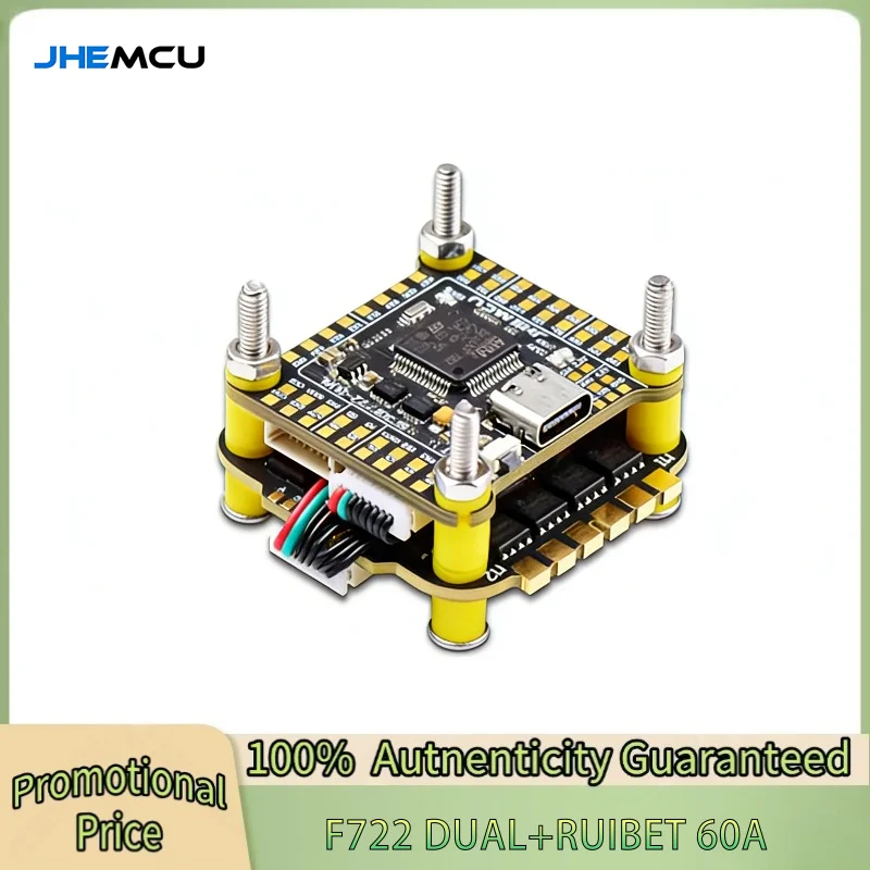 

JHEMCU F7 Stack F722 Dual Flight Controller Mit RuiBet 60A ESC 3-6S 30 5*30 5mm Für RC FPV Freestyle Drone